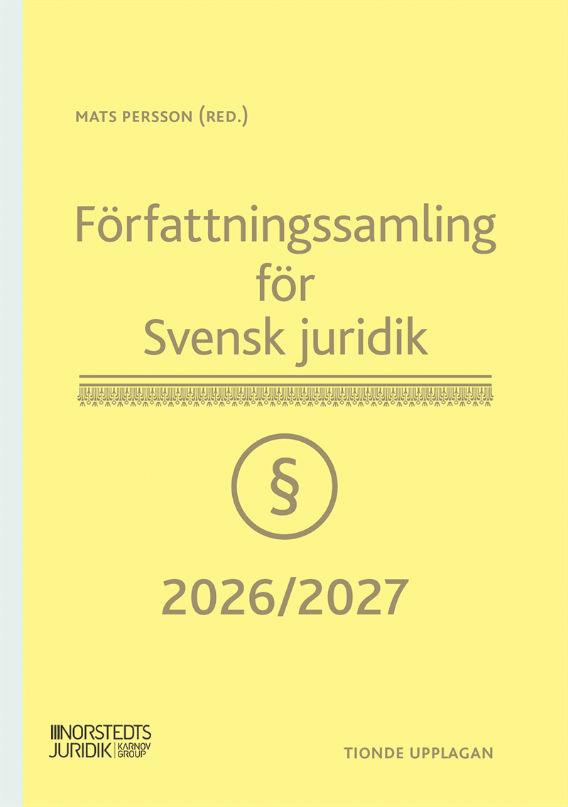 Författningssamling för Svensk juridik : 2026/2027