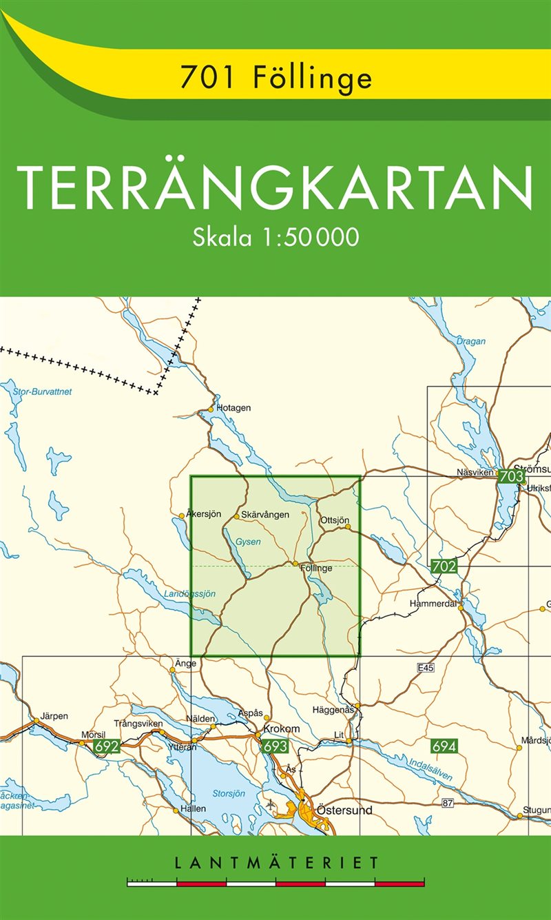 701 Föllinge Terrängkartan : 1:50000