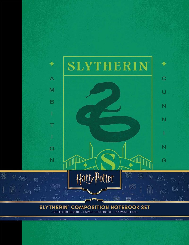 Harry Potter: Slytherin Composition Notebook Set (Set of 2)