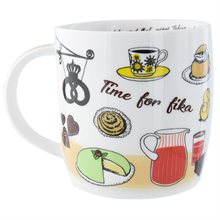Porslinsmugg,  Swedish Fika, 37 cl