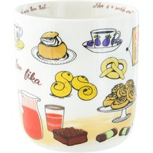 Porslinsmugg,  Swedish Fika, 37 cl