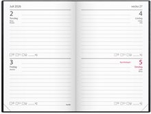 Kalender 2026 Stora Fick svart konstläder