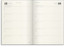 5-årsdagbok ljusgrå linnetextil