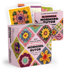 Blommiga mormorsrutor - Bok och 50 kort: Virka, mixa och matcha